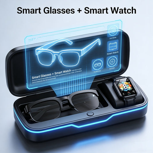 AI Smart Glasses with Real-Time Multi-Language Translation and Bluetooth Wireless Mic & Speaker