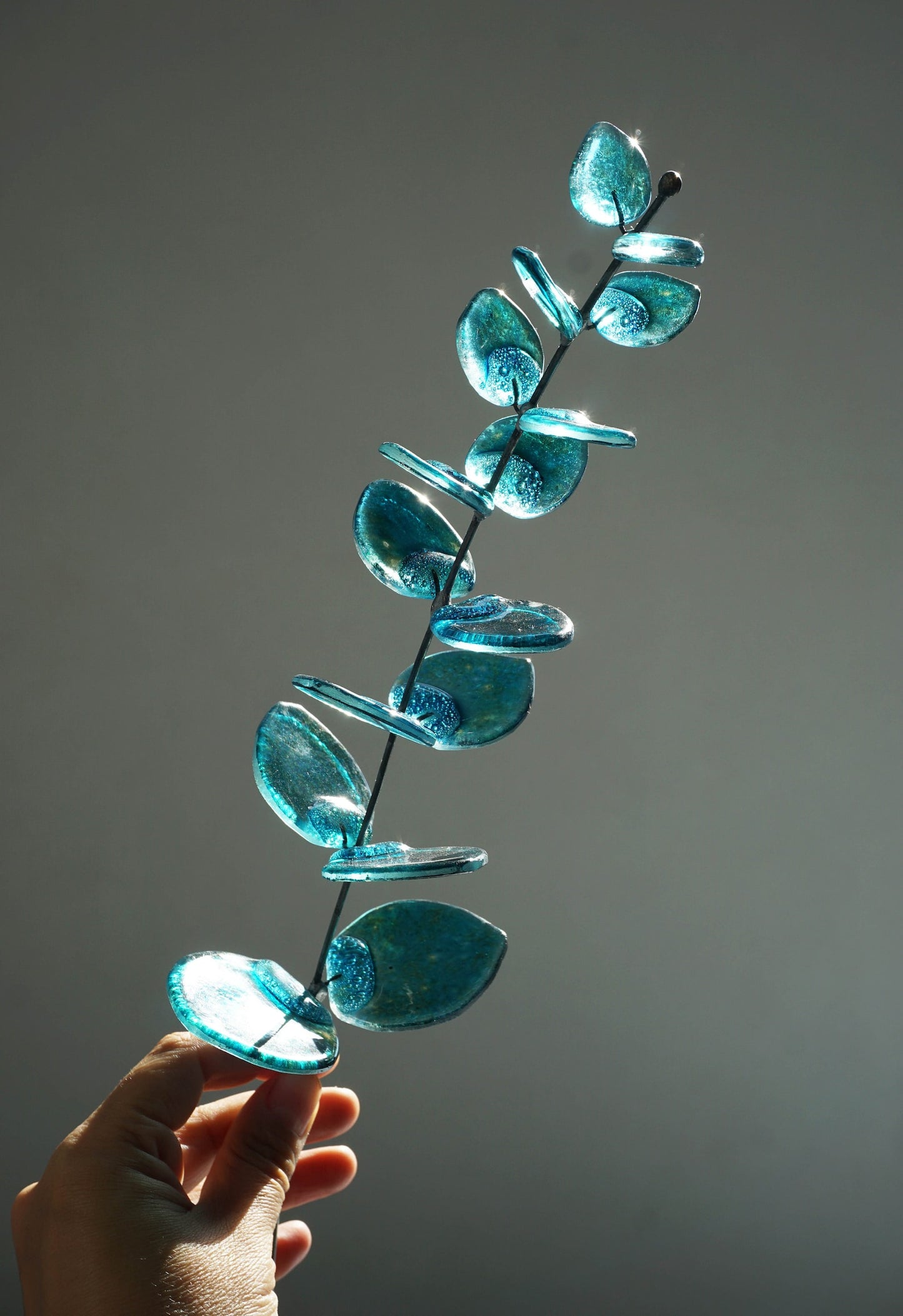Fused Glass Eucalyptus Stems