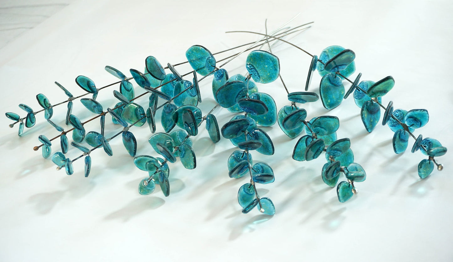 Fused Glass Eucalyptus Stems