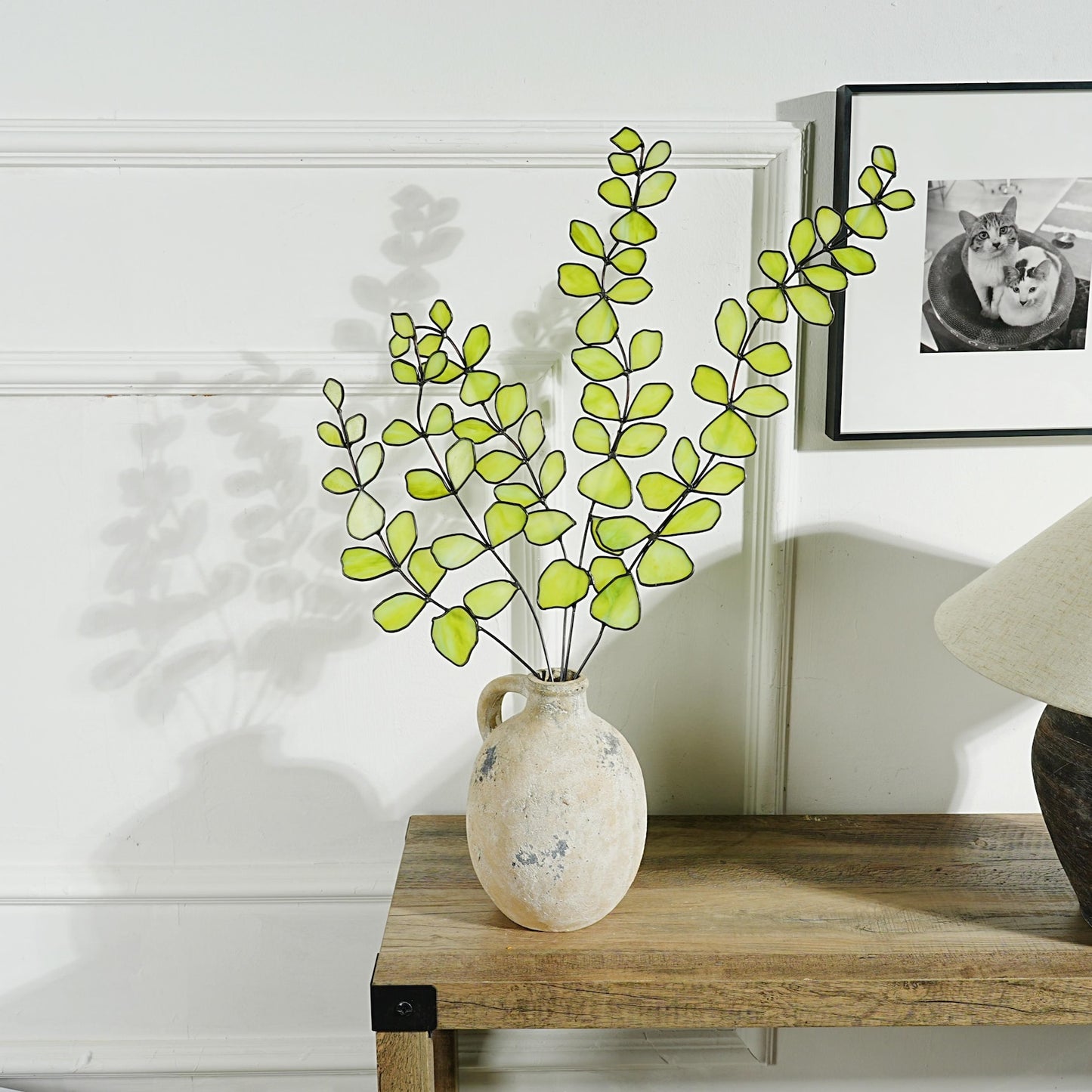 Stained Glass Maidenhair Fern Stems –  Green