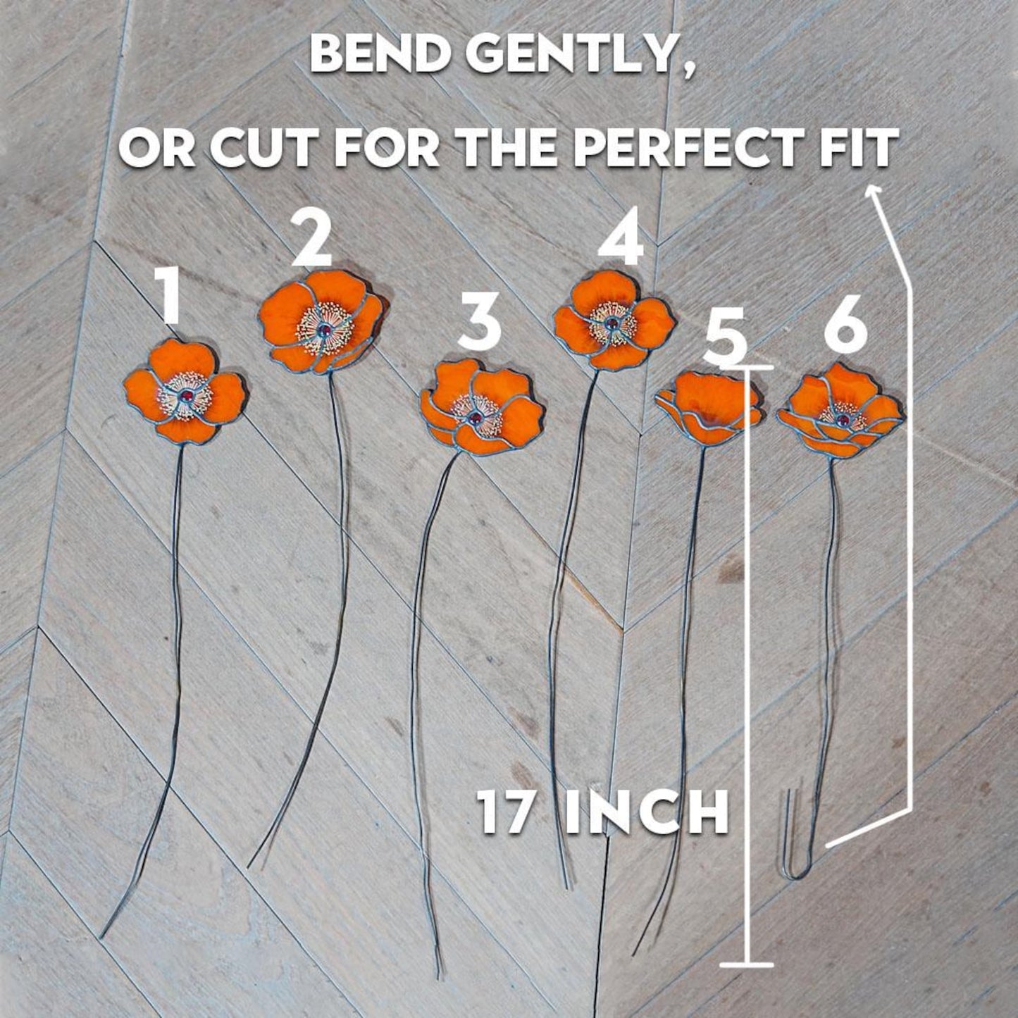 Stained Glass California Poppy Stems