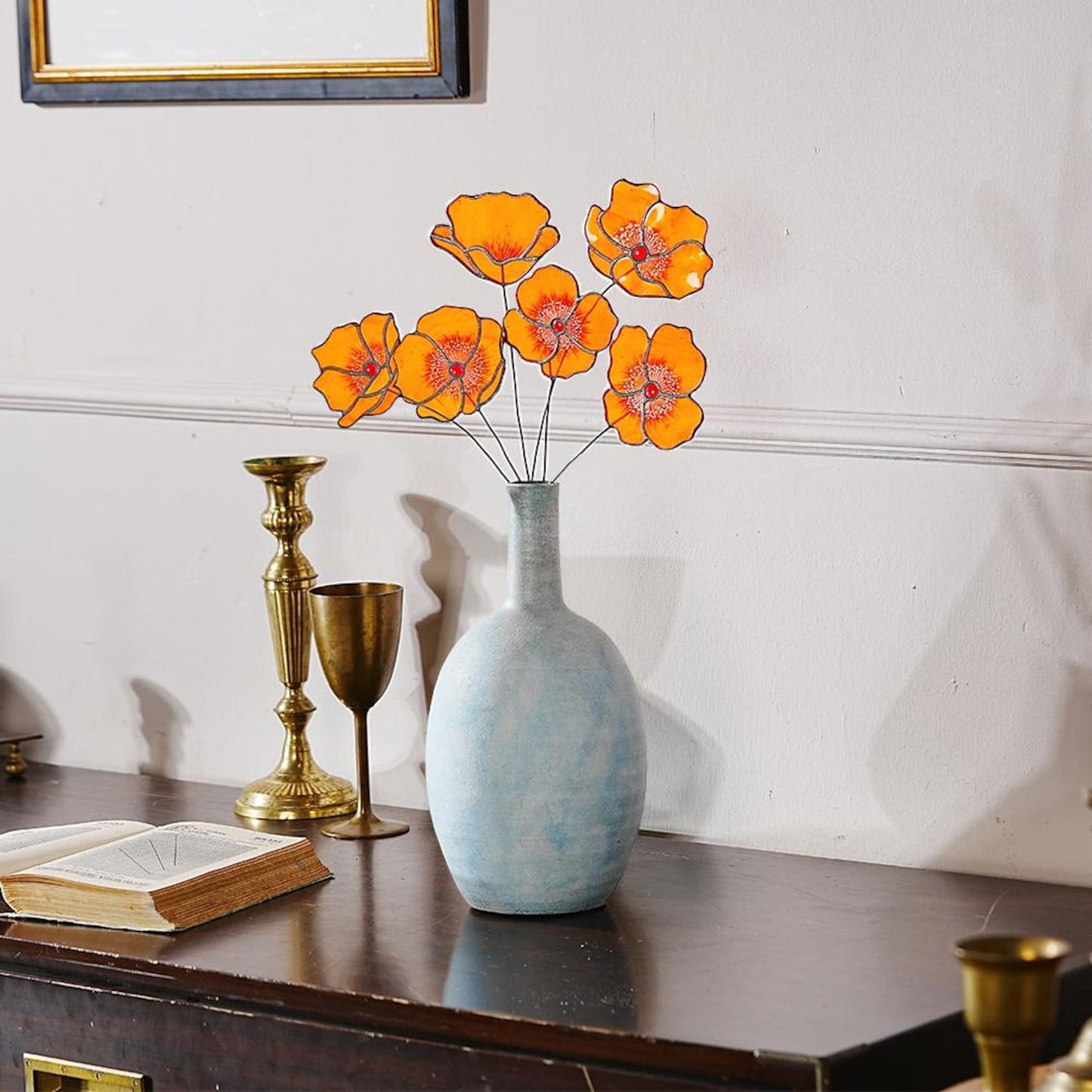 Stained Glass California Poppy Stems