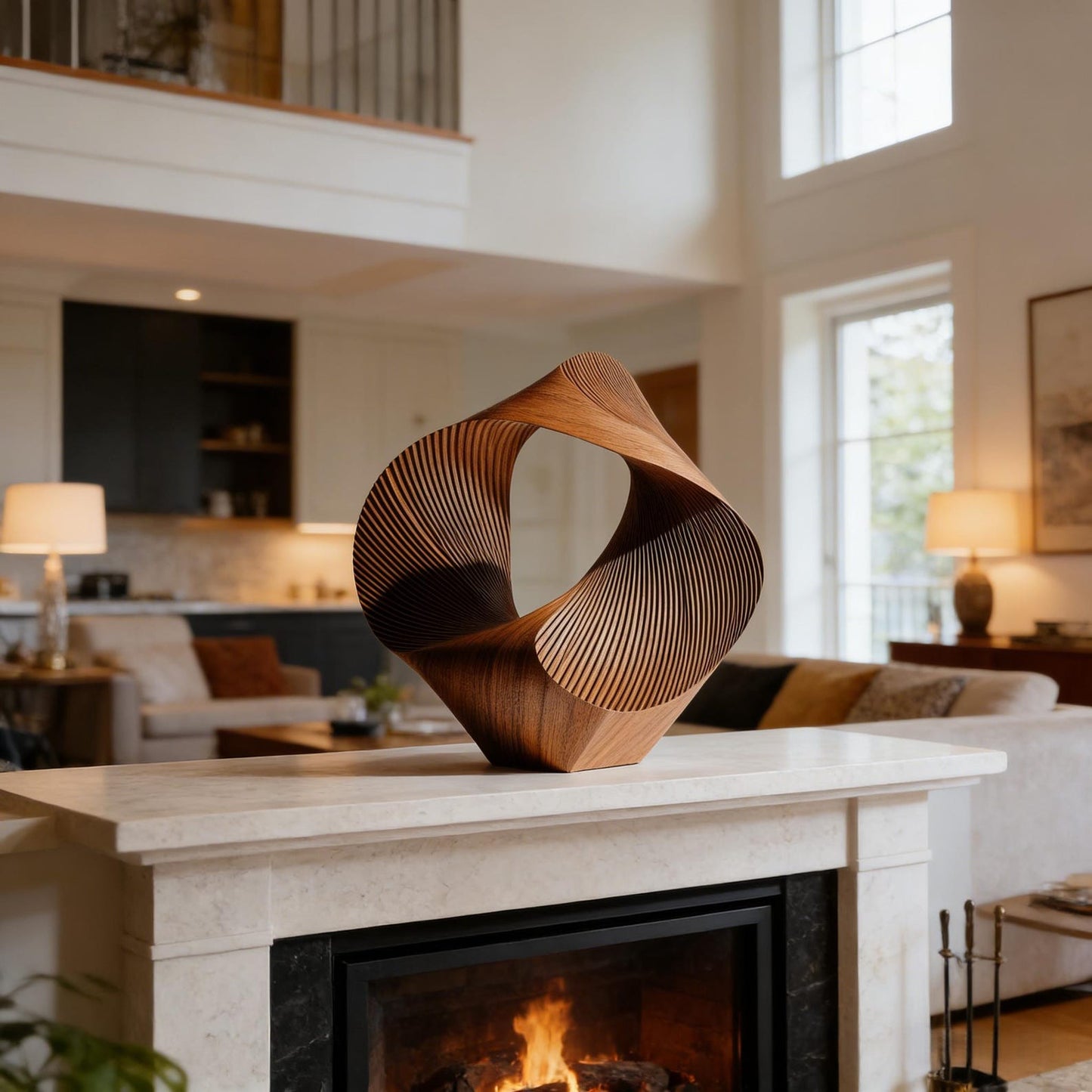 Abstract Organic Wood Sculpture