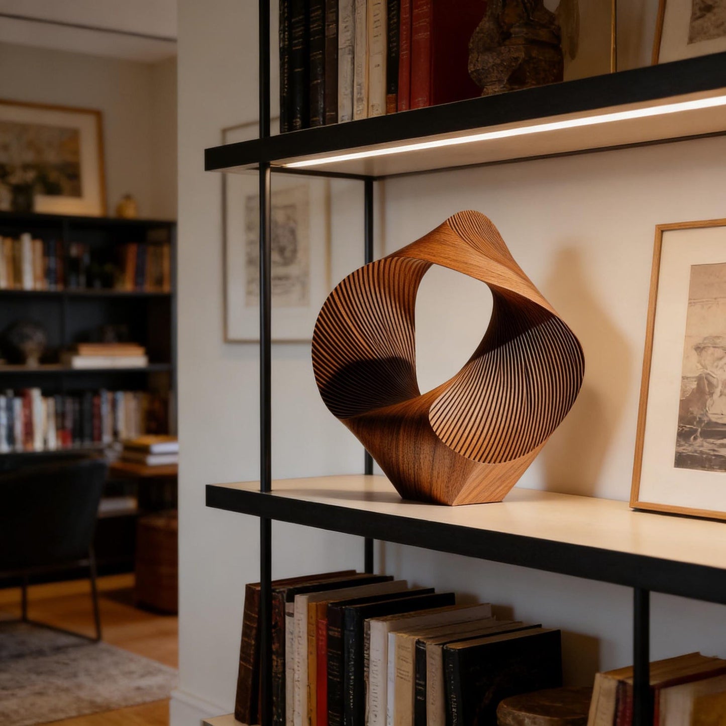 Abstract Organic Wood Sculpture