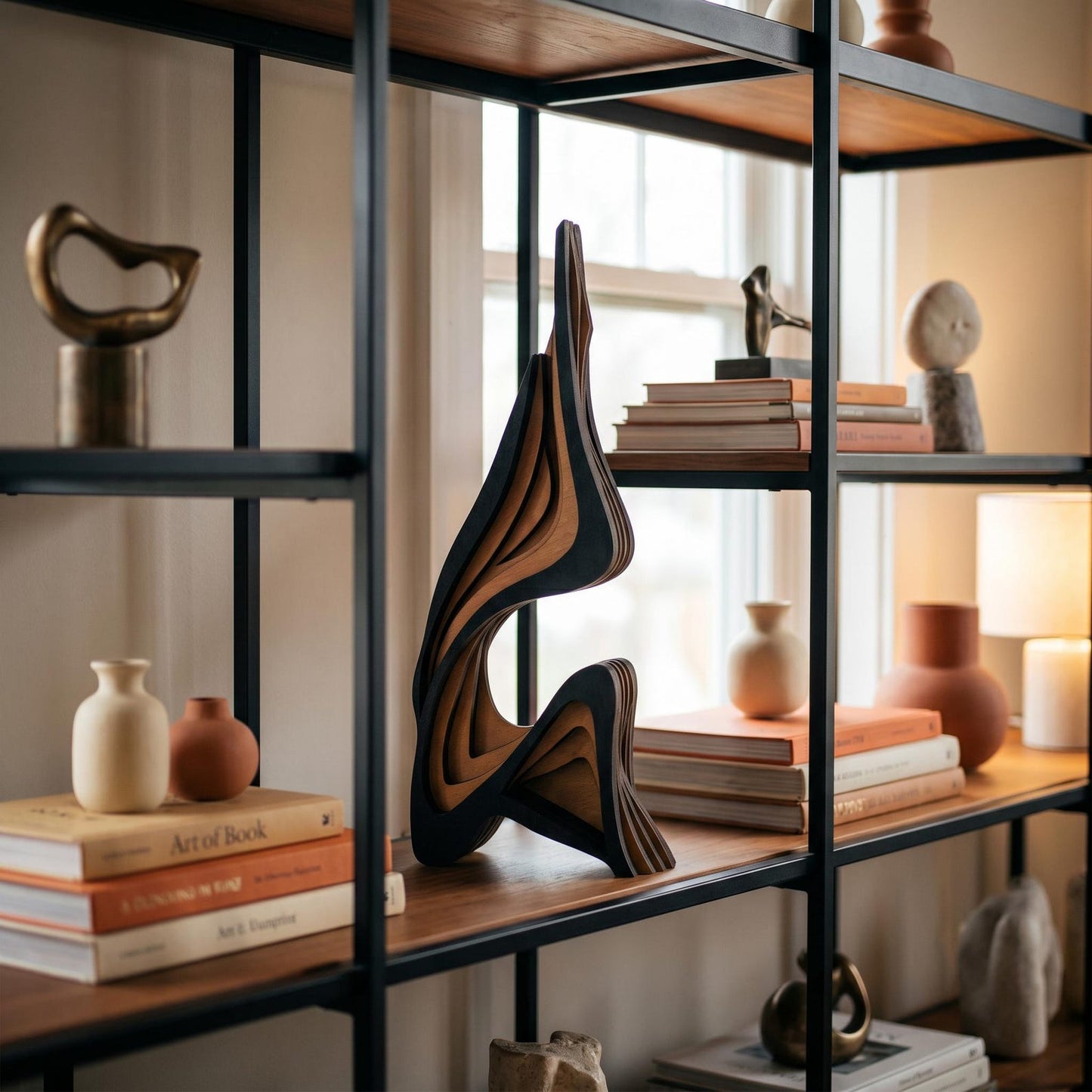 Architectural Abstract Hardwood Sculpture