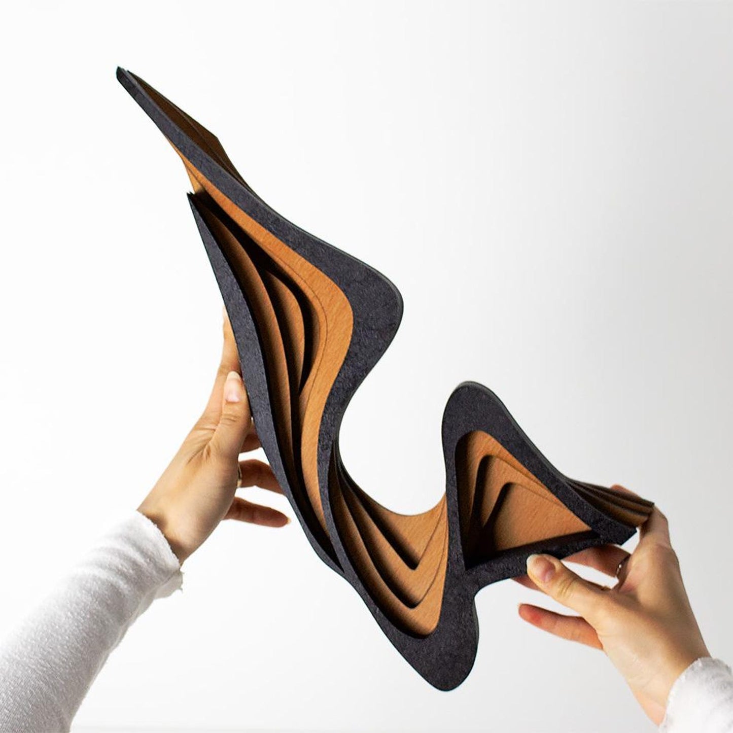 Architectural Abstract Hardwood Sculpture