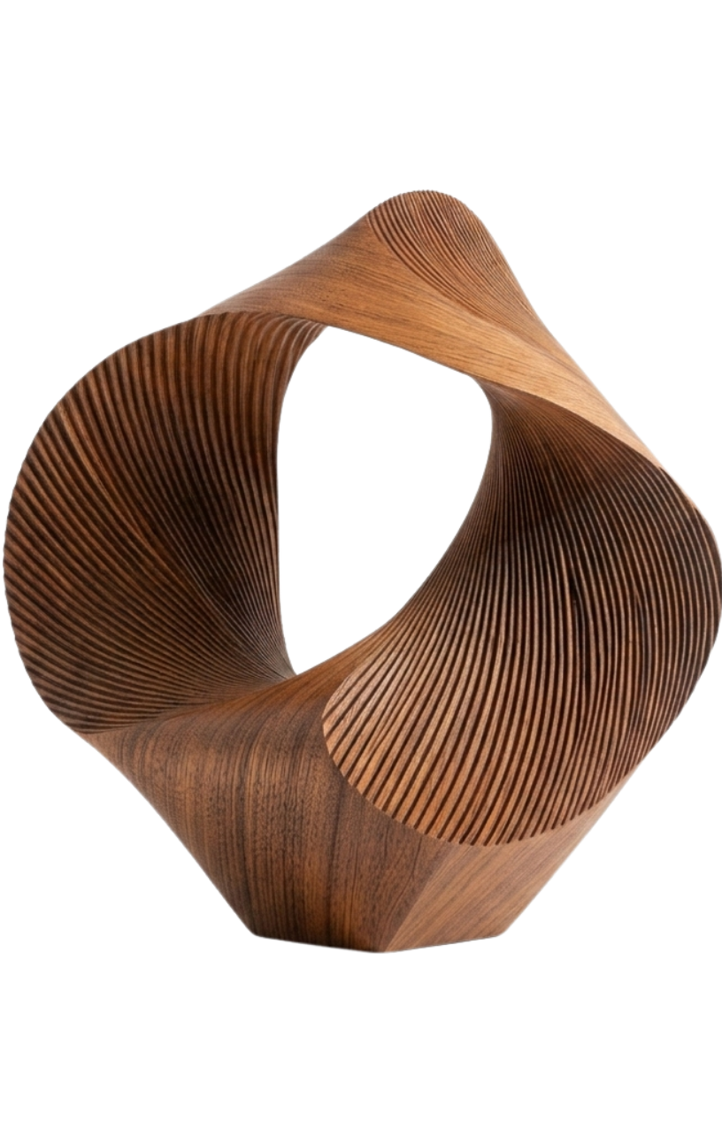 Abstract Organic Wood Sculpture