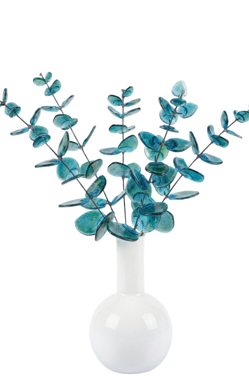 Fused Glass Eucalyptus Stems